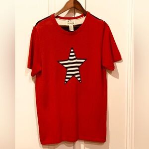 Quacker Factory Red Star vintage knit sweater